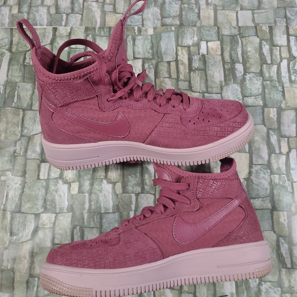 Nike Air Force 1 Ultraforce Mid ‘Force Is Female’ Wine Women Sz. 6.5 Worn Twice - Picture 4 of 12